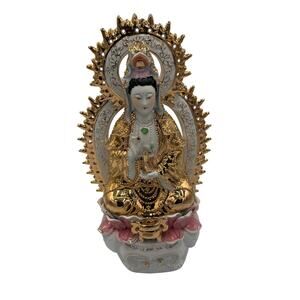 Oriental Vintage Guan Yin Porcelain Statue
